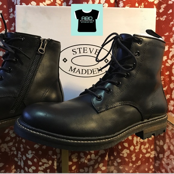 mens black leather boots